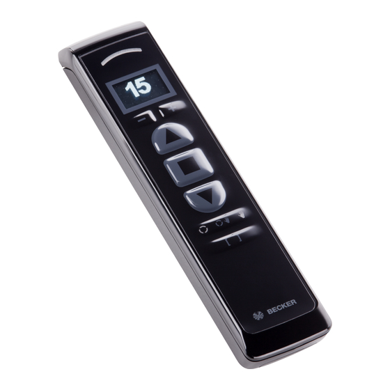 Becker B-Tronic EasyControl EC5415B Instructions De Montage Et D'utilisation