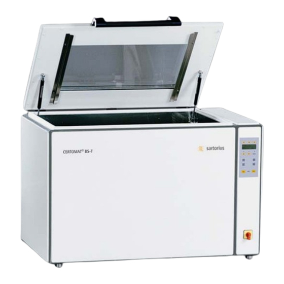 Sartorius Stedim Biotech CERTOMAT BS-T Mode D'emploi