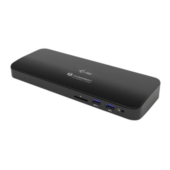 i-tec TB3HDMIDOCK Mode D'emploi