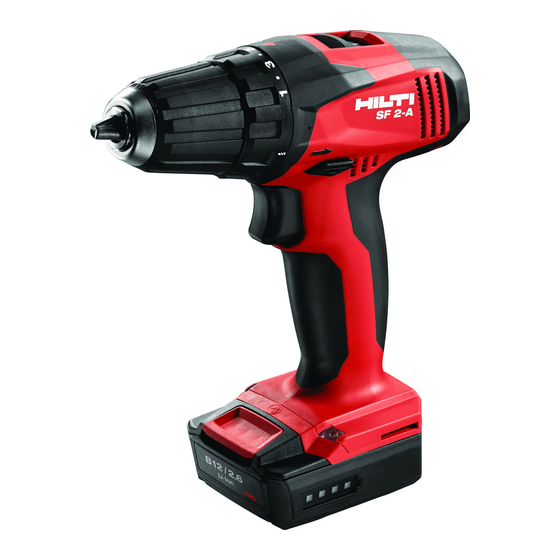 Hilti SF 2-A Mode D'emploi