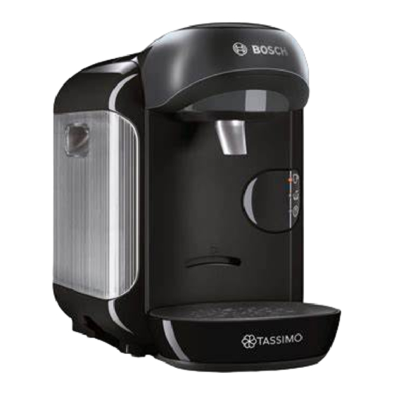 Bosch Tassimo VIVY TAS 12 Série Manuels