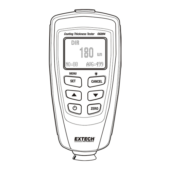 FLIR Extech CG204 Manuel D'utilisation