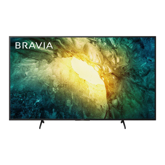 Sony BRAVIA KD-65X70 Serie Manuel D'utilisation