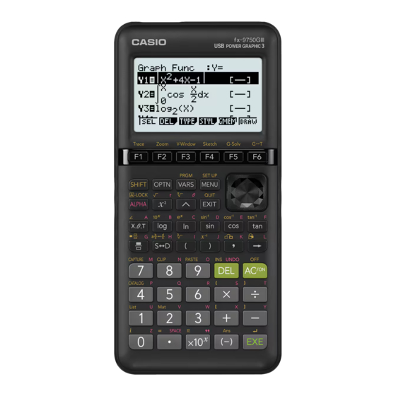 Casio fx-9750GIII Mode D'emploi