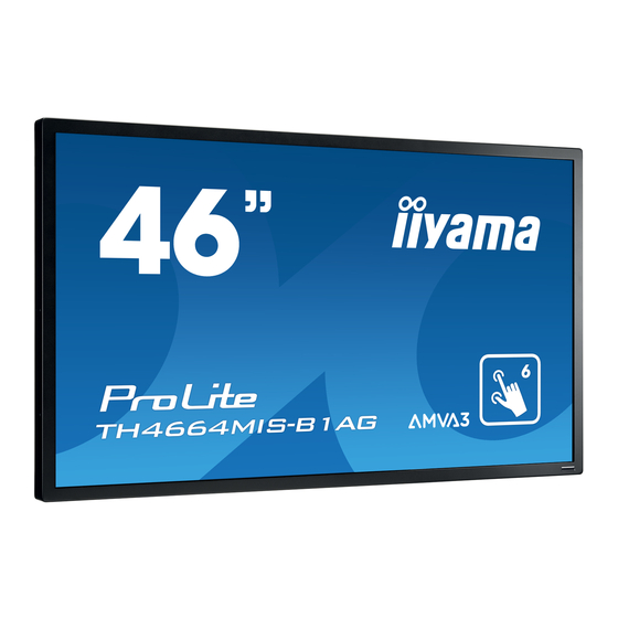 Iiyama ProLite TH4664MIS Mode D'emploi