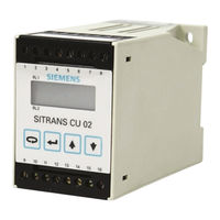 Siemens Sitrans CU 02 Instructions De Service