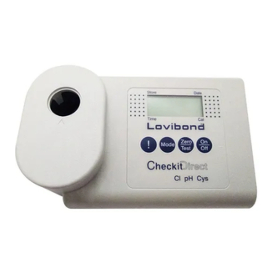 Lovibond CheckitDirect Cl LR Mode D'emploi