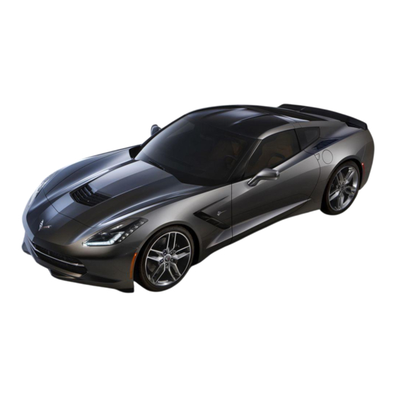 Chevrolet Corvette 2014 Manuel D'utilisation