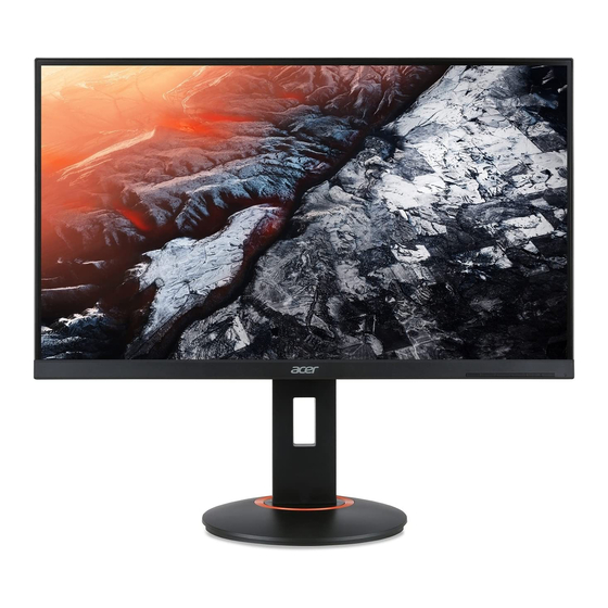 Acer XF270HU Manuel De L'utilisateur