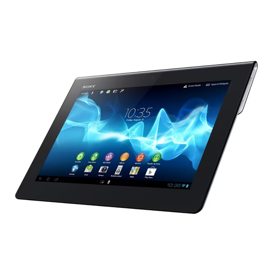 Sony XPERIA TABLET S 32 GO Manuel D'aide