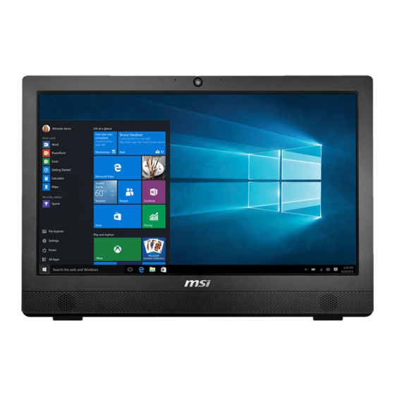 MSI Pro 24 4BW Mode D'emploi