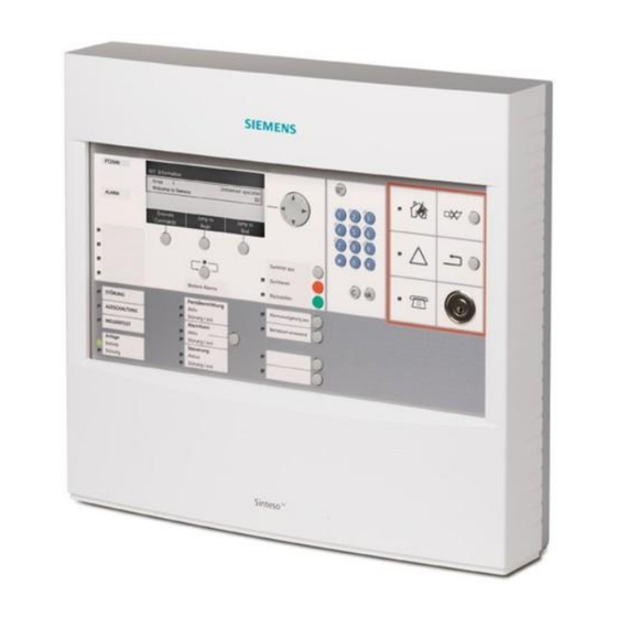 Siemens Sinteso FS20 Serie Mode D'emploi