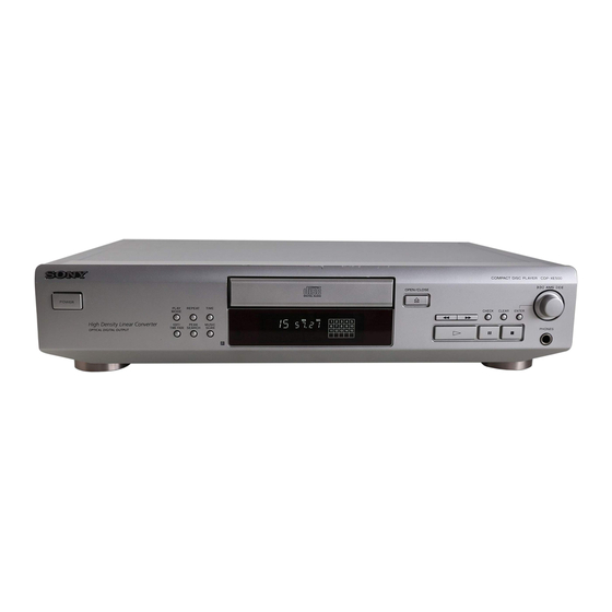 Sony CDP-XE500 Mode D'emploi