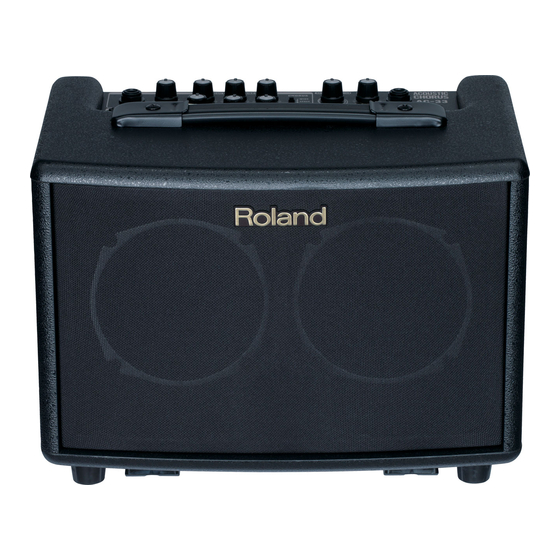 Roland Acoustic Chorus AC-33 Mode D'emploi