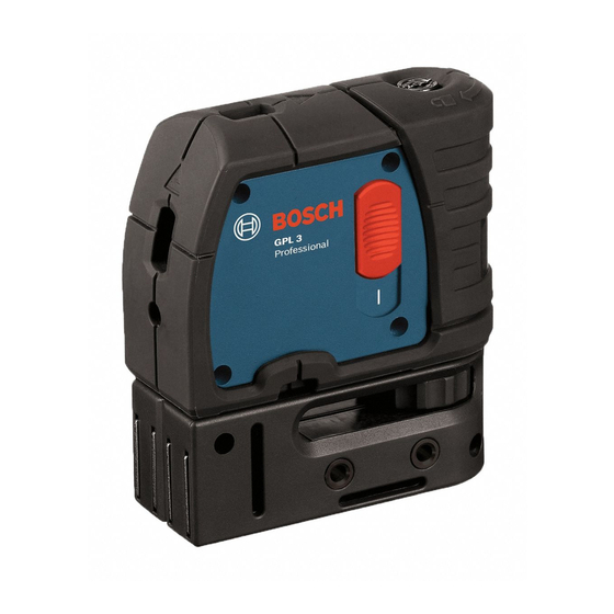 Bosch GPL 3 Professional Notice Originale