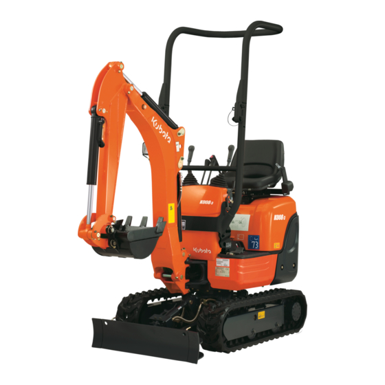 Kubota K008-3 Manuel De L'utilisateur