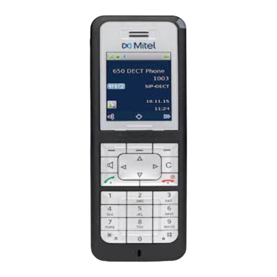 Mitel 600 SIP-DECT Mode D'emploi