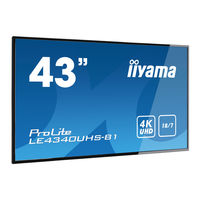 Iiyama ProLite LE4340UHS Mode D'emploi