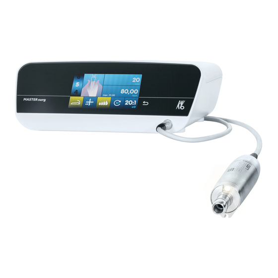 KaVo Dental MASTERsurg LUX Wireless Mode D'emploi