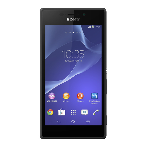 Sony Xperia M2 D2303 Guide De L'utilisateur