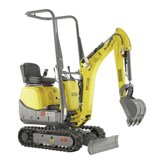 Wacker Neuson 803 Notice D'utilisation