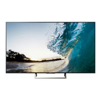 Sony BRAVIA KD-75XE90 Série Mode D'emploi