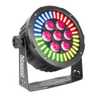 Beamz Professional BAC502 ProPar 7x12W 6-1 HEX DMX IR Manuel D'instructions