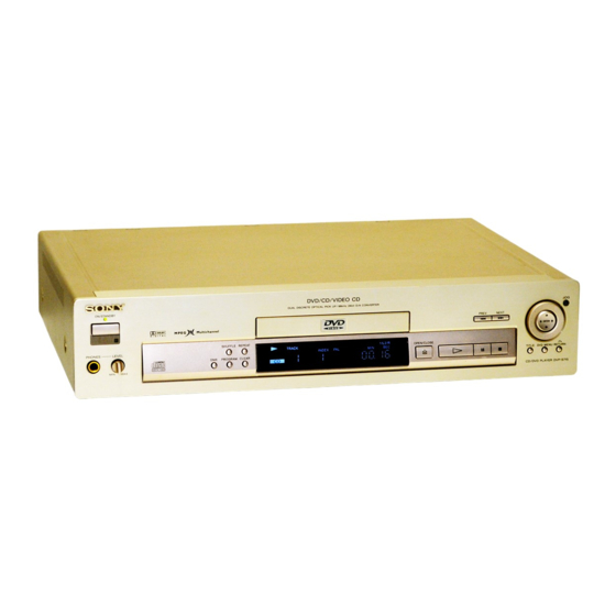Sony DVP-S715 Mode D'emploi