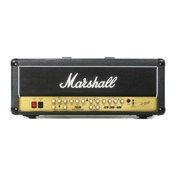 Marshall Amplification JCM2000 Triple Super Lead TSL60 Manuels