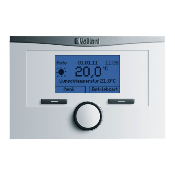 Vaillant calorMATIC 350f Mode D'emploi