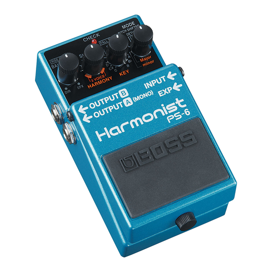 Boss PS-6 Harmonist Mode D'emploi