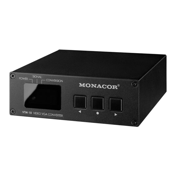 Monacor security VTM-10 Mode D'emploi