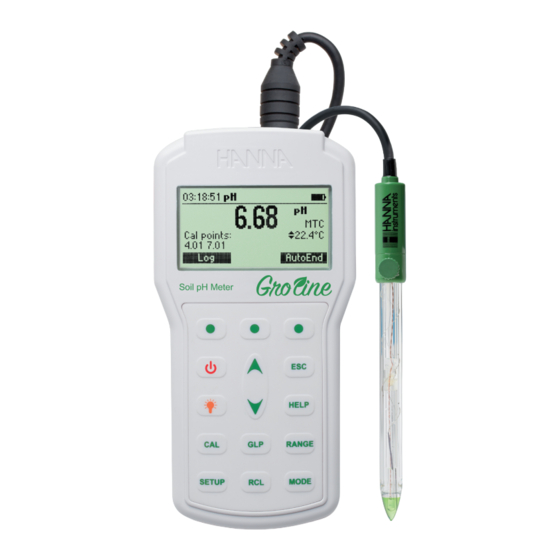 Hanna Instruments GroLine HI98168 Manuel D'utilisation