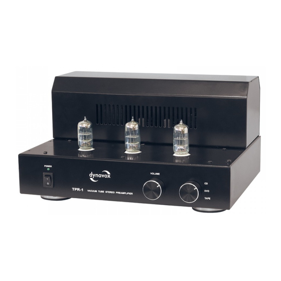 DynaVox TPR-1 Manuel D'utilisation