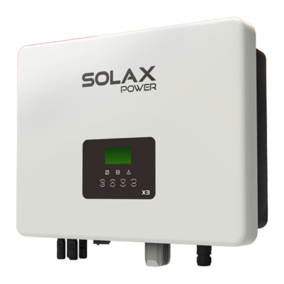 SolaX Power X3 Série Manuel D'utilisation