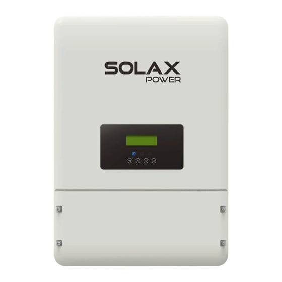 SolaX Power X3 Série Manuel De L'utilisateur