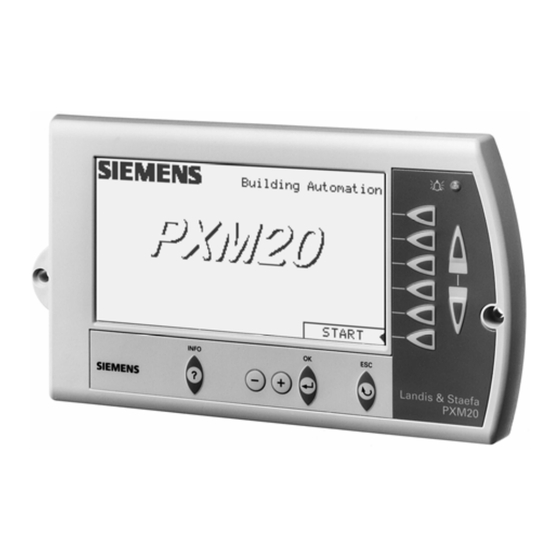 Siemens DESIGO PX PXM20 Manuel D'utilisation