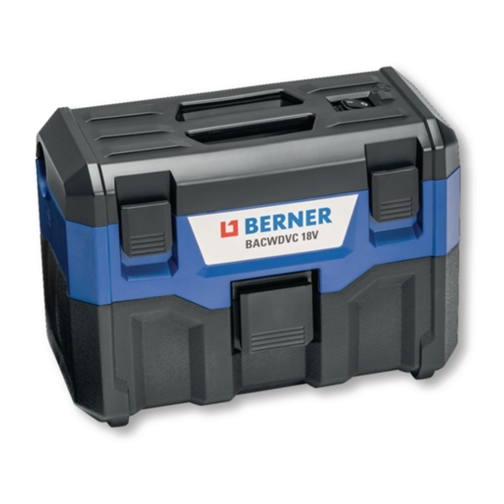 Berner BACWDVC 18V Manuels