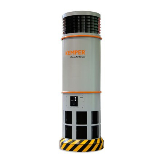 Kemper CleanAirTower Notice D'utilisation