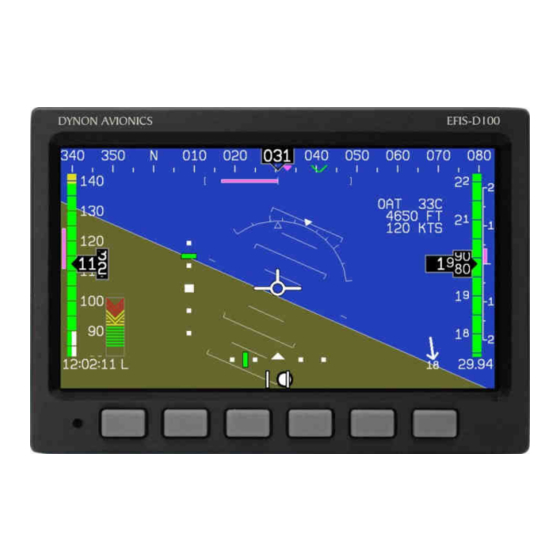 Dynon EFIS-D100 Manuel D'utilisation