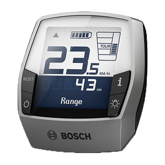 Bosch Intuvia BUI251 Notice D'utilisation D'origine