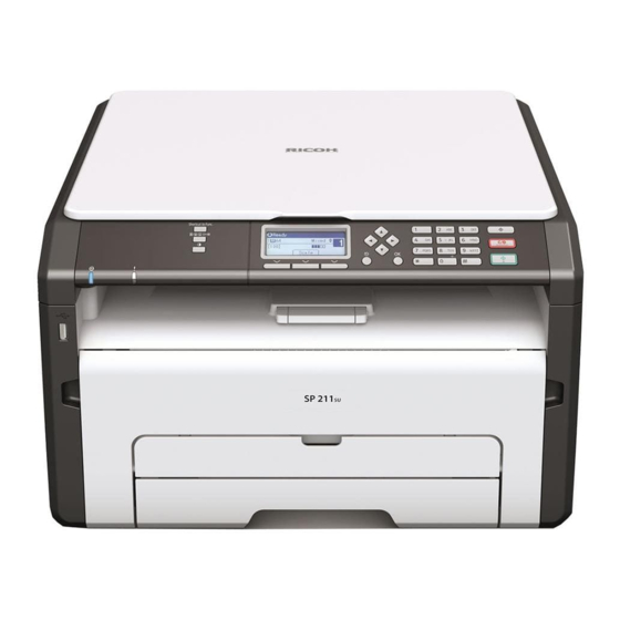 Ricoh SP 211SU Guide Utilisateur