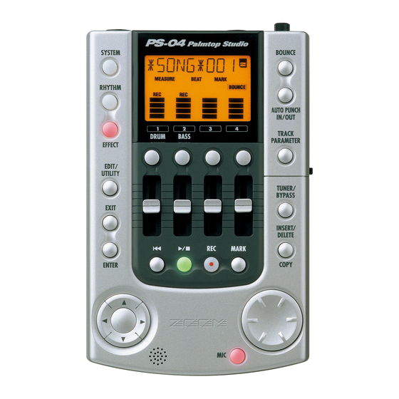 Zoom PS-04 Palmtop Studio Mode D'emploi