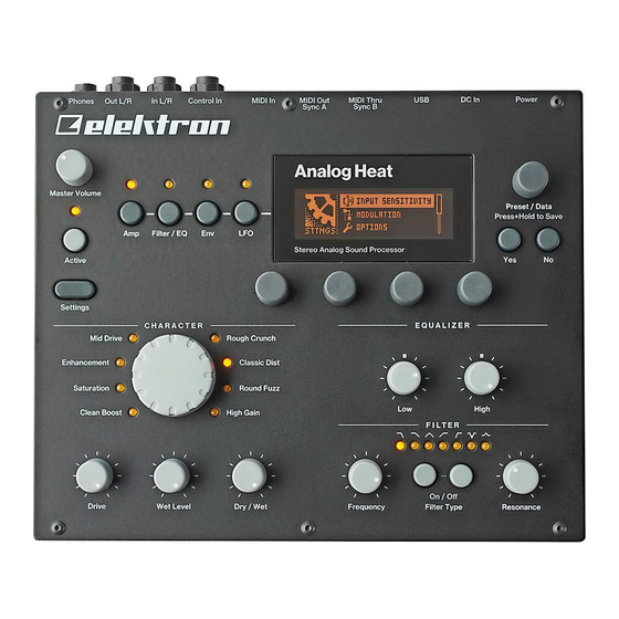 Elektron Analog Heat Manuel D'utilisation