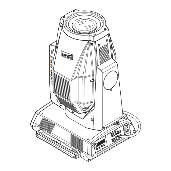 Clay Paky ALPHA PROFILE 1200 Manuel D'instructions