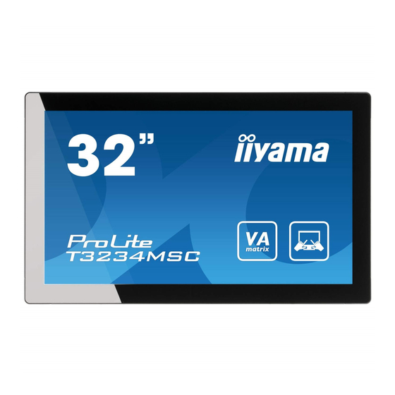 Iiyama ProLite T3234MSC Mode D'emploi