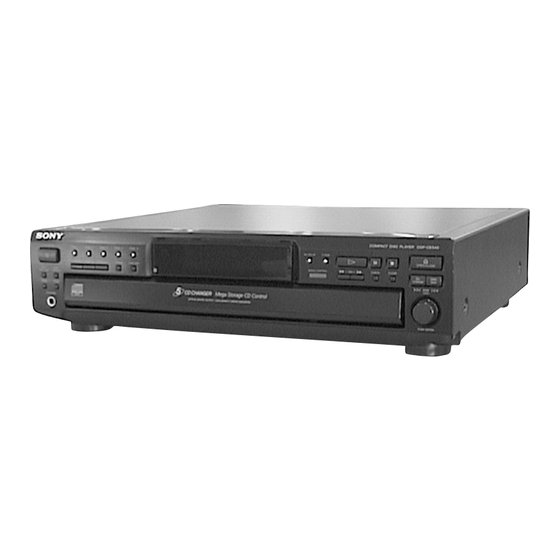 Sony CDP-CE545 Mode D'emploi