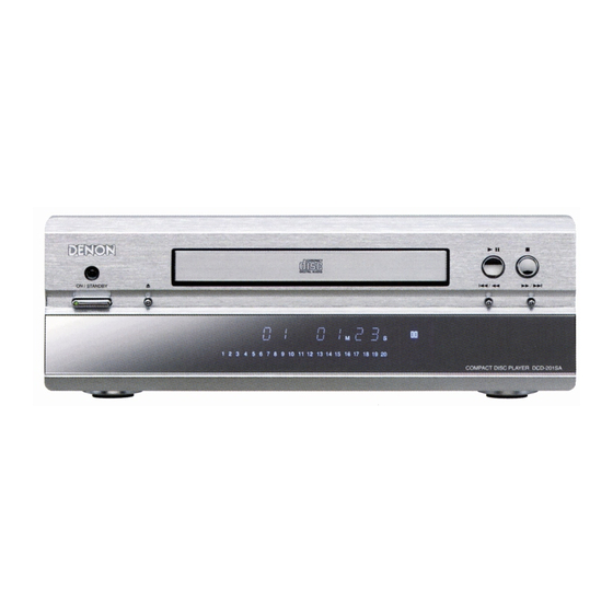 Denon DCD-201SA Mode D'emploi