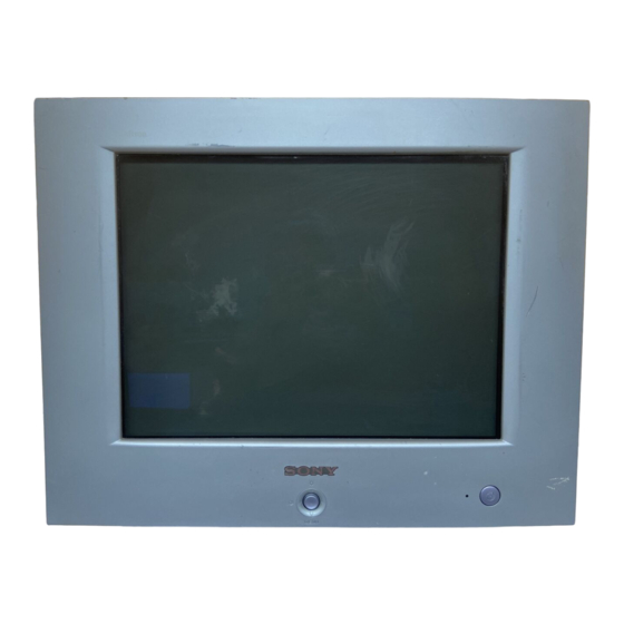 Sony Trinitron HMD-A220 Mode D'emploi