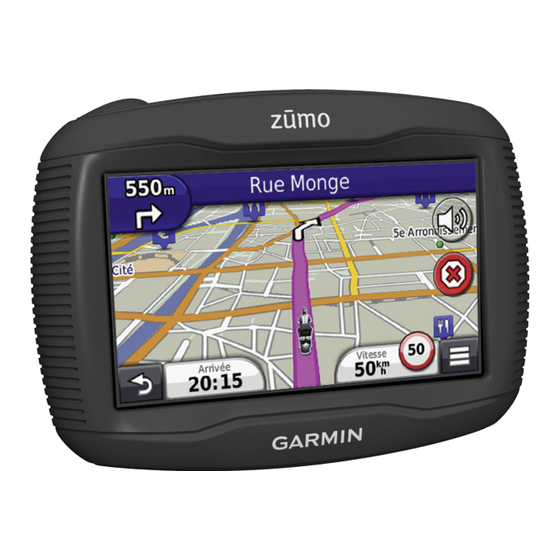 Garmin zūmo 300 Série Manuel De Demarrage Rapide